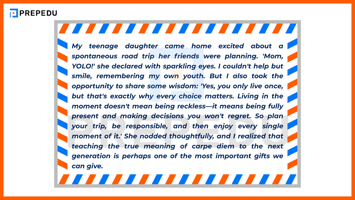 描寫活在當下英文短文