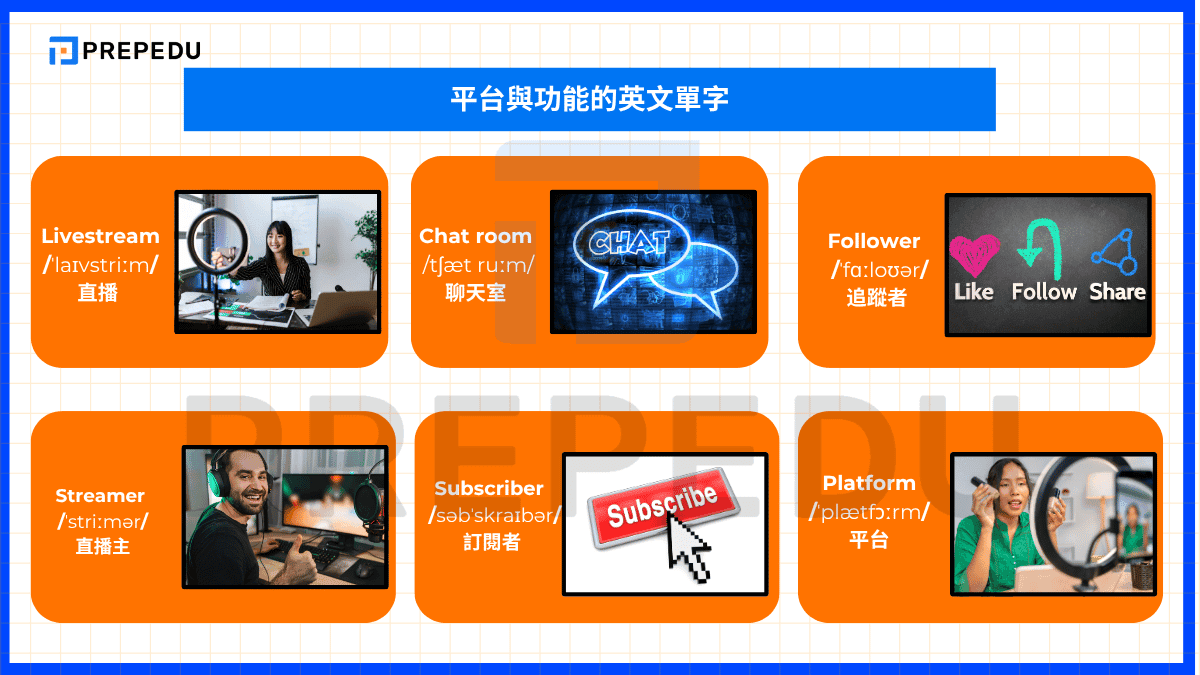 平台與功能的英文單字