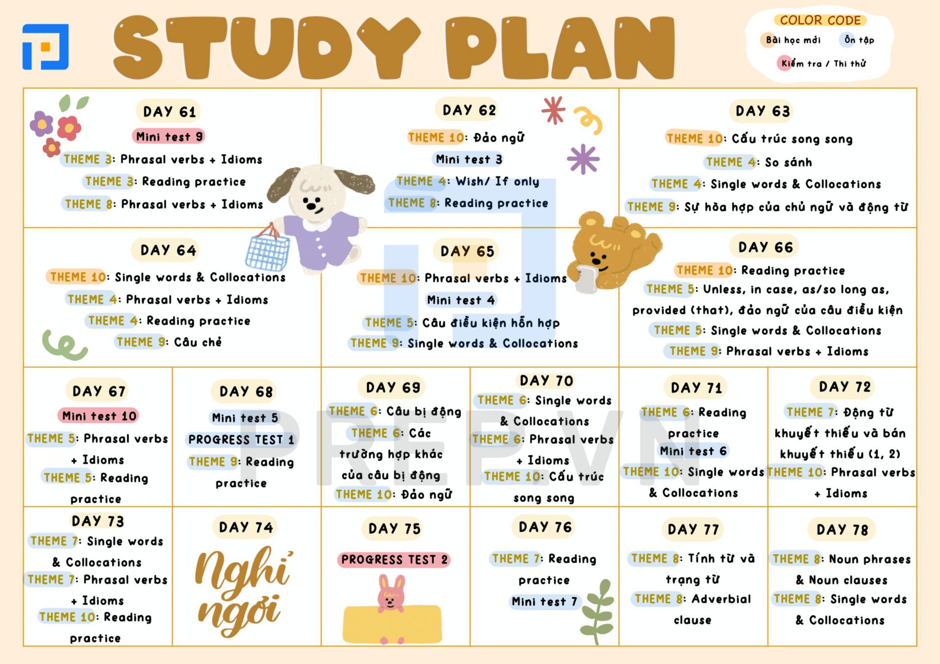 Study plan - lộ trình chinh phục điểm 10 tiếng Anh THPT Quốc gia trong vòng 102 ngày
