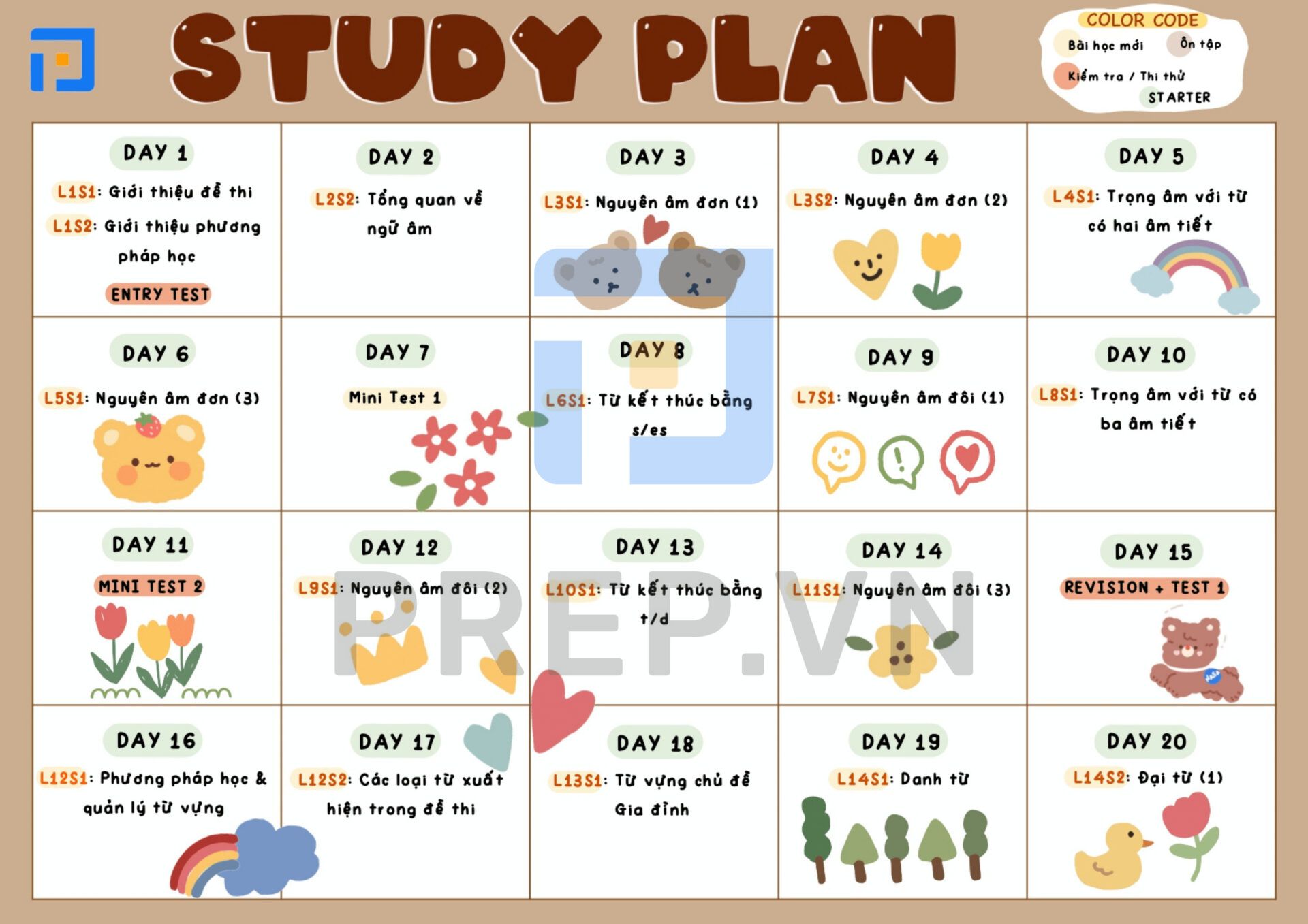 Study Plan - lộ trình lấy gốc tiếng Anh thi THPT Quốc gia