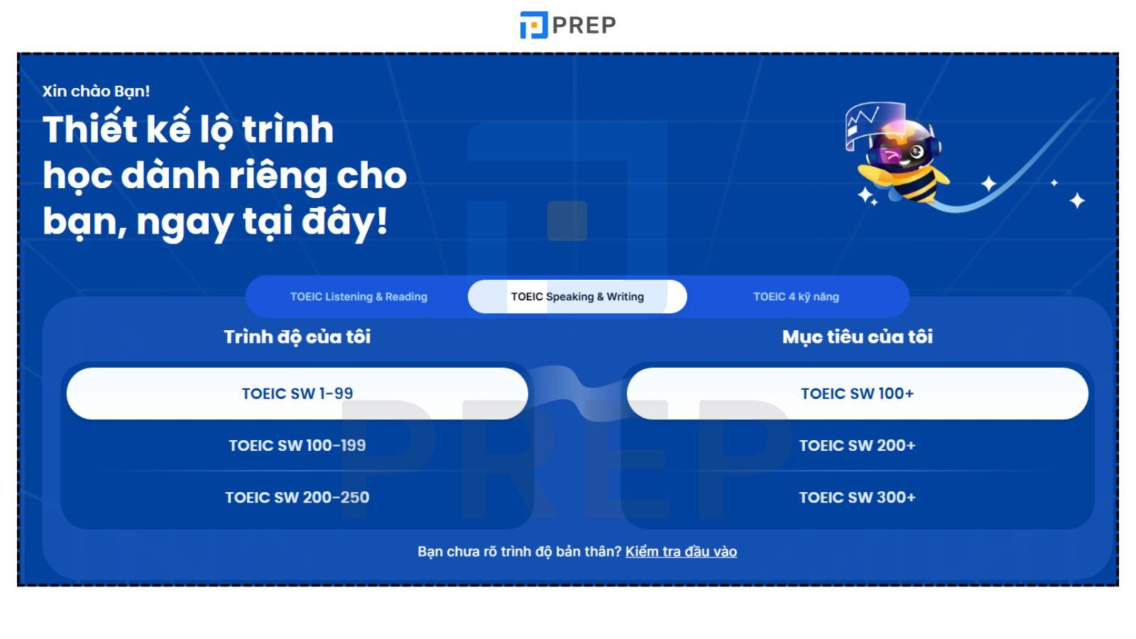 Chi tiết lộ trình TOEIC Speaking and Writing