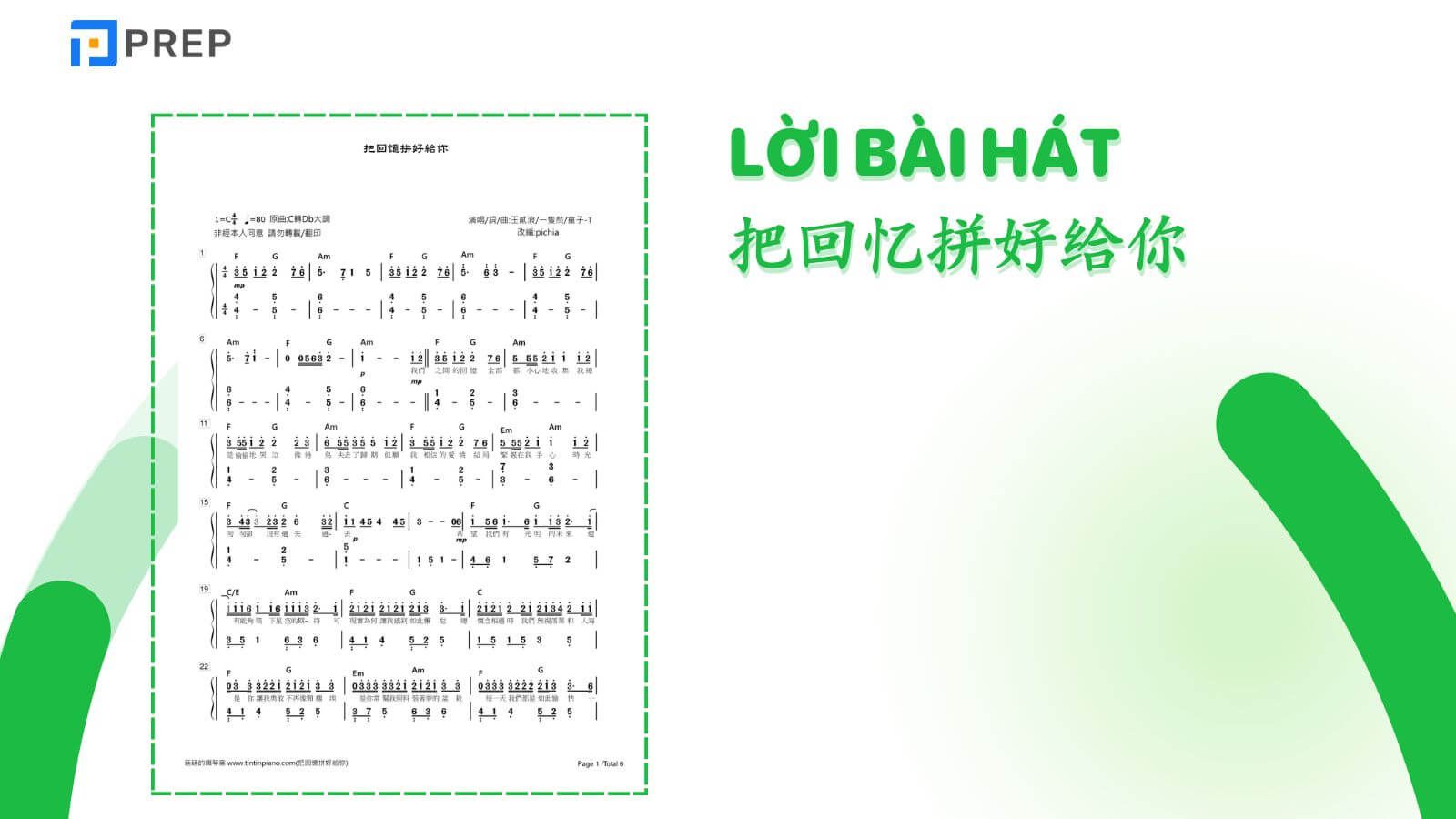 Từ vựng và ngữ pháp qua bài hát Gói gọn hồi ức trao cho anh