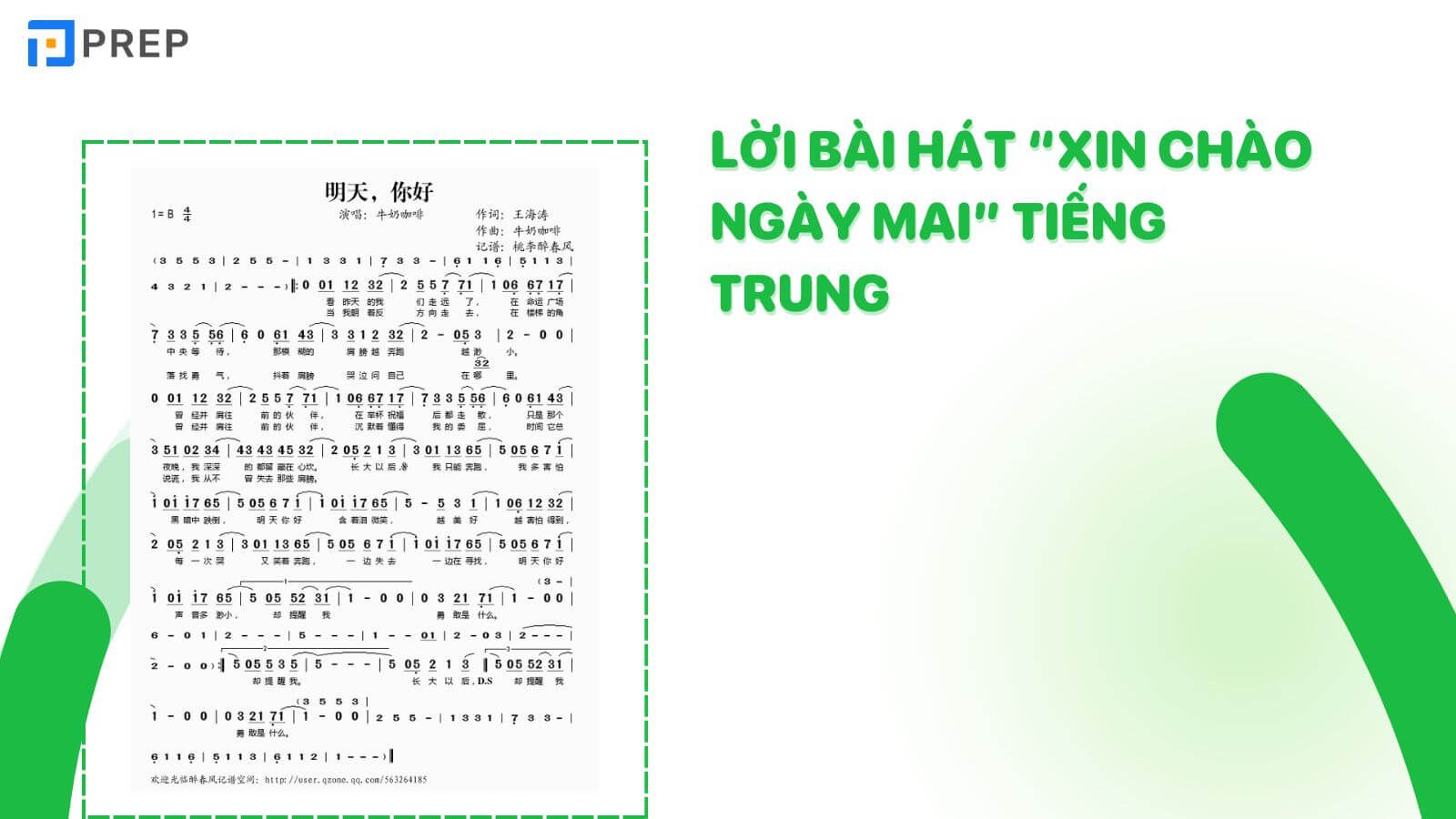 Từ vựng và ngữ pháp qua bài hát Xin chào ngày mai