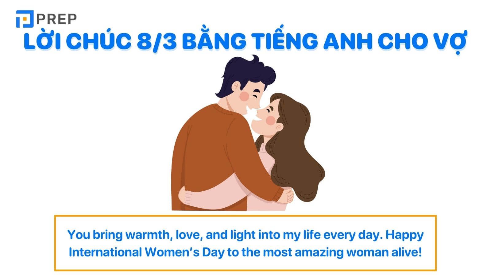 Lời chúc 8/3 bằng tiếng Anh cho vợ