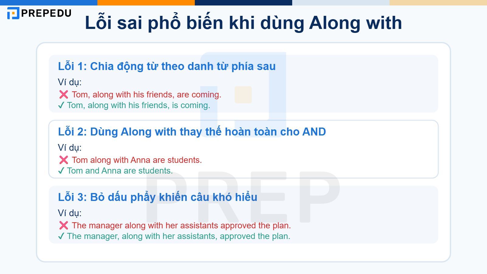 Lỗi sai phổ biến khi dùng Along with