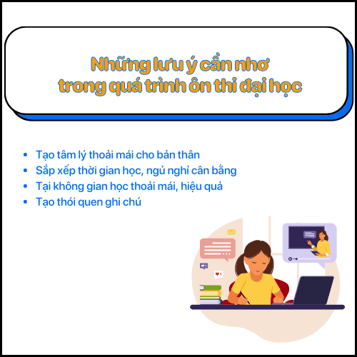 Lưu ý khi ôn thi đại học