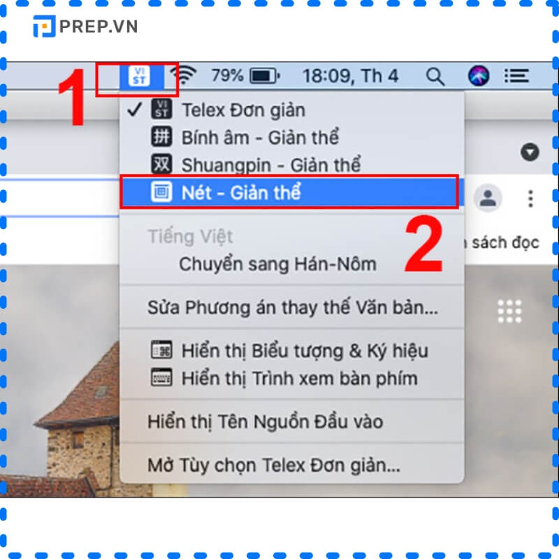 Nếu muốn gõ tiếng Trung hãy thực hiện như hình bên