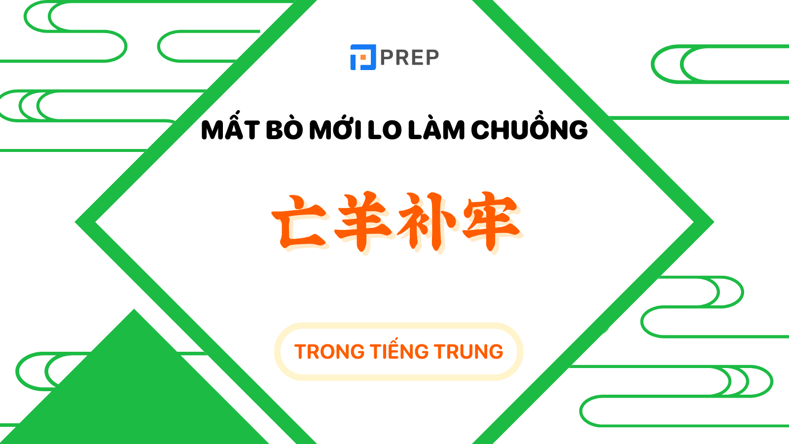 mất bò mới lo làm chuồng tiếng trung