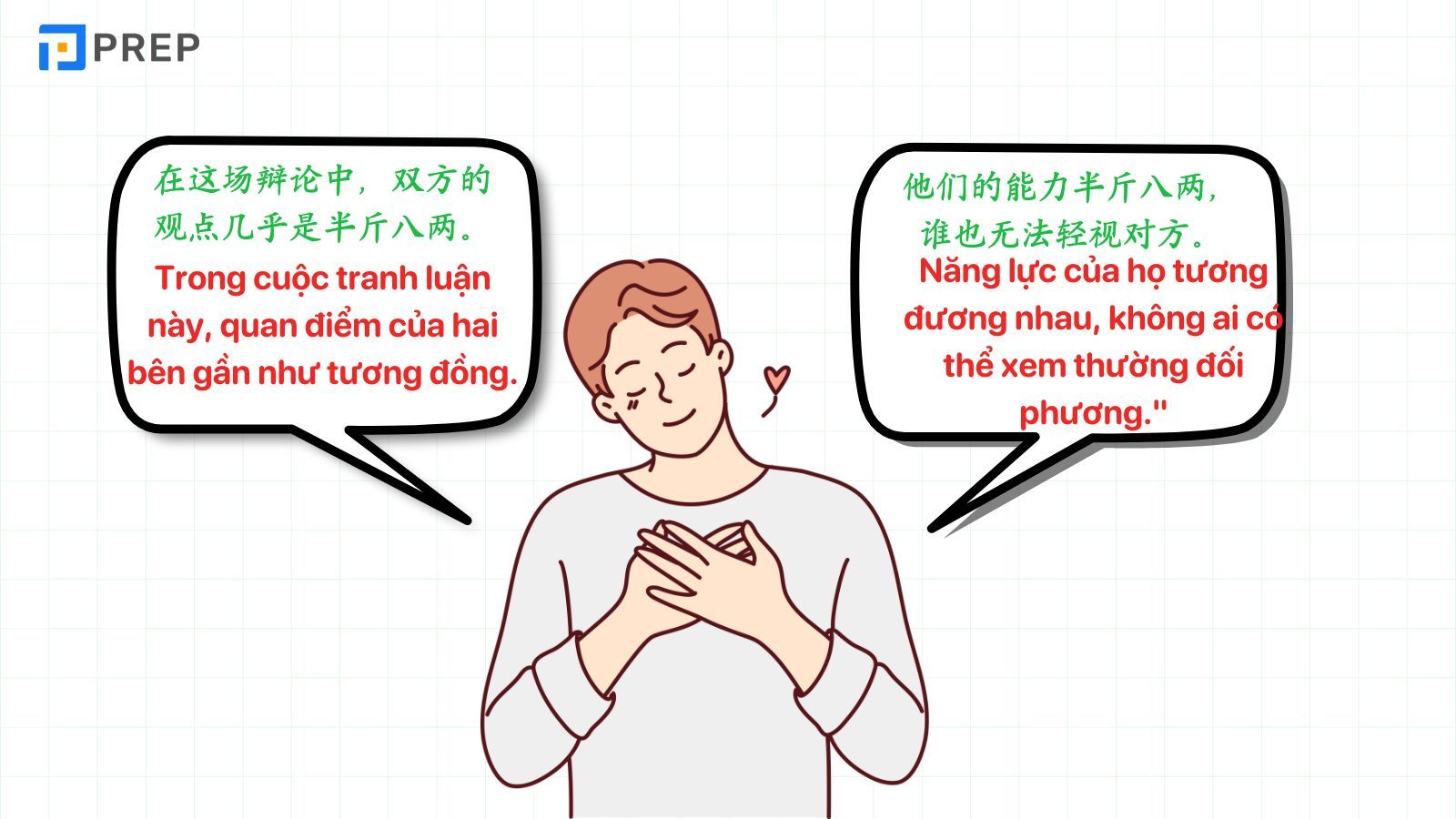 Vận dụng thành ngữ Kẻ tám lạng người nửa cân