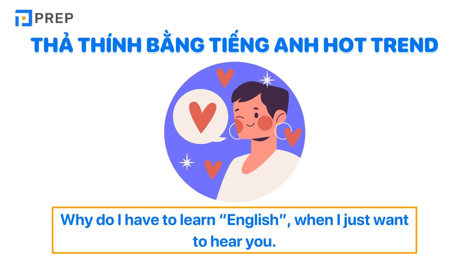 Thả thính bằng tiếng Anh hot trend