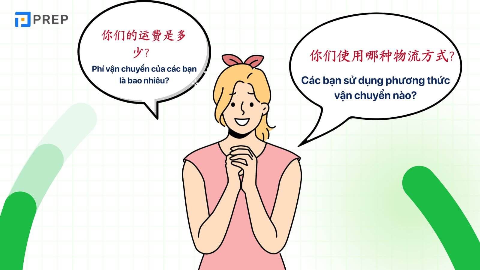 Mẫu câu về chính sách vận chuyển trong tiếng Trung