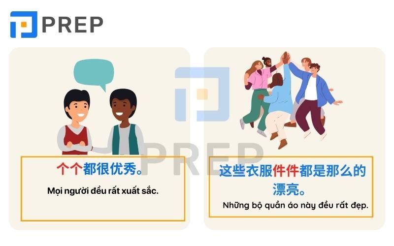Ví dụ về câu có lượng từ trong tiếng Trung