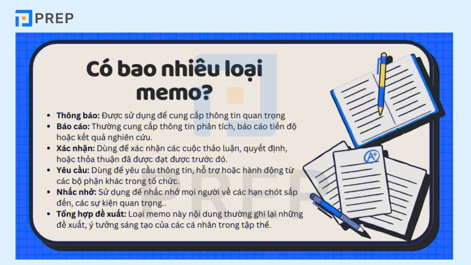 Memo là gì? Các loại Memo thường gặp