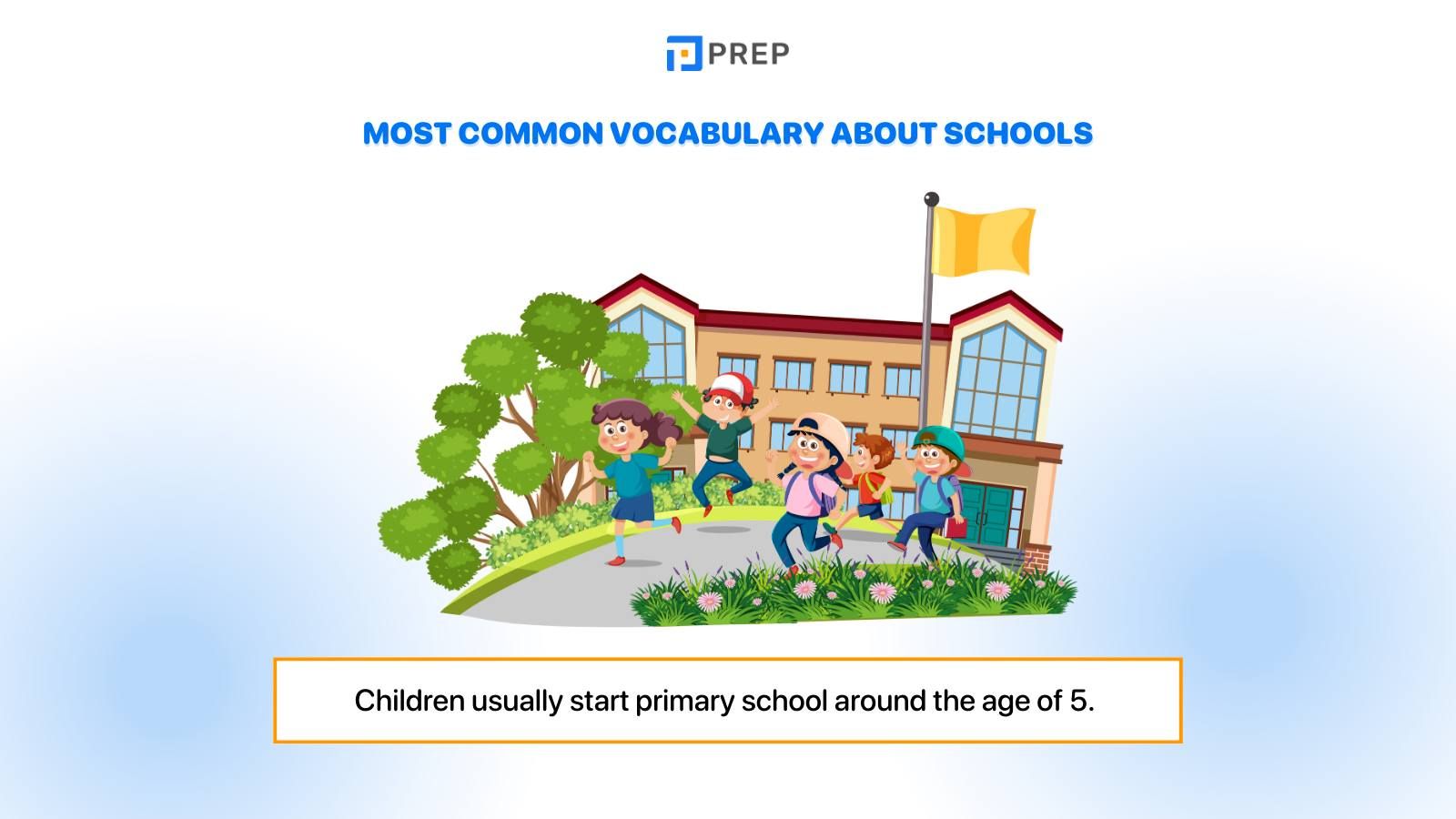 Most common vocabulary about schools