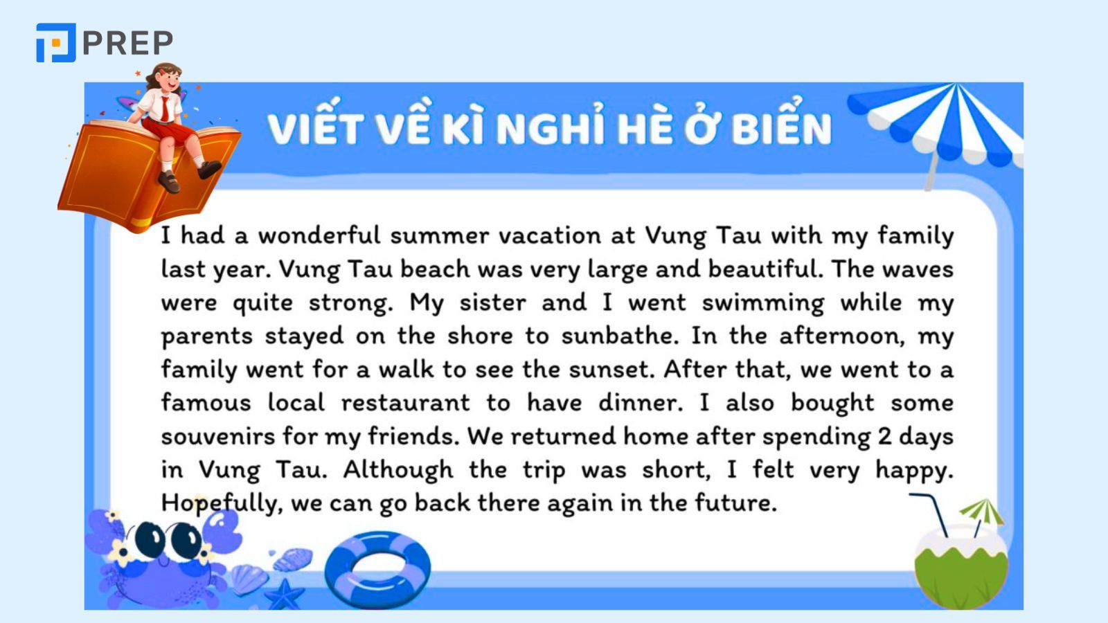 Viết đoạn văn tiếng Anh