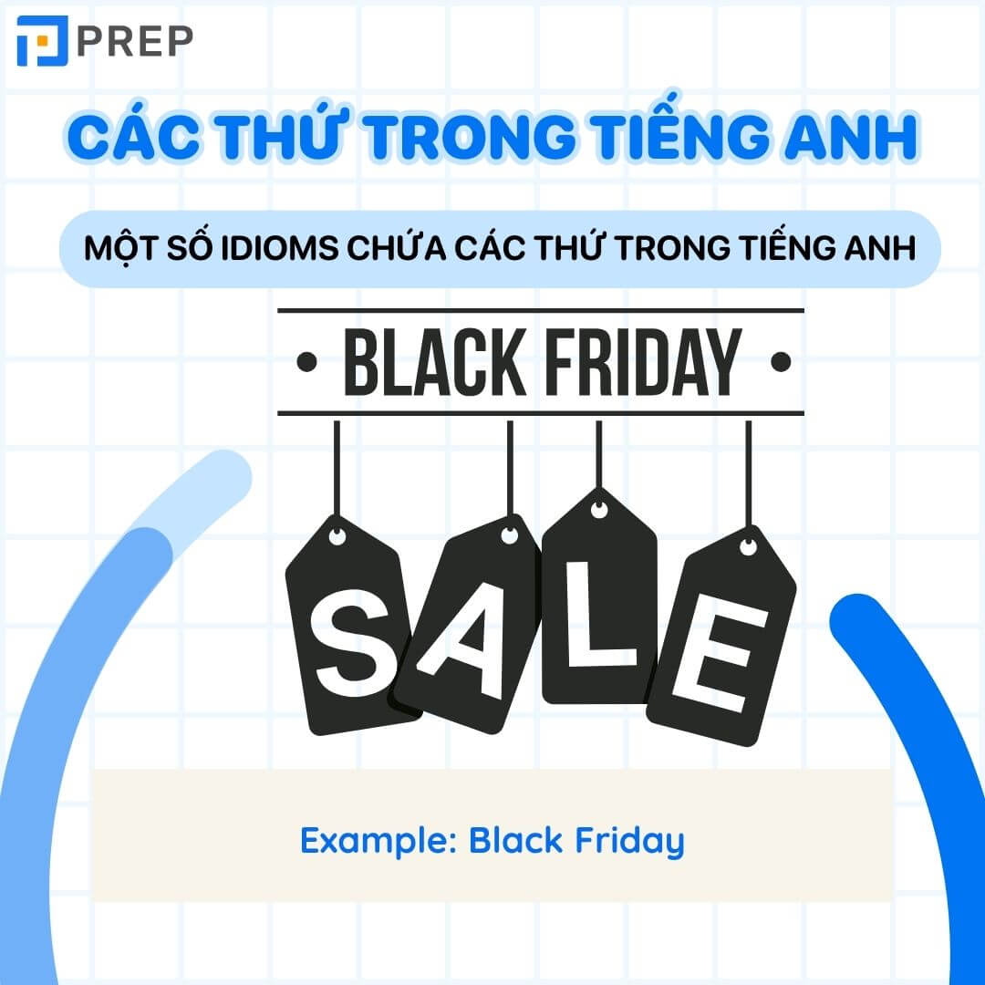 Một số idioms chứa các thứ trong tiếng Anh
