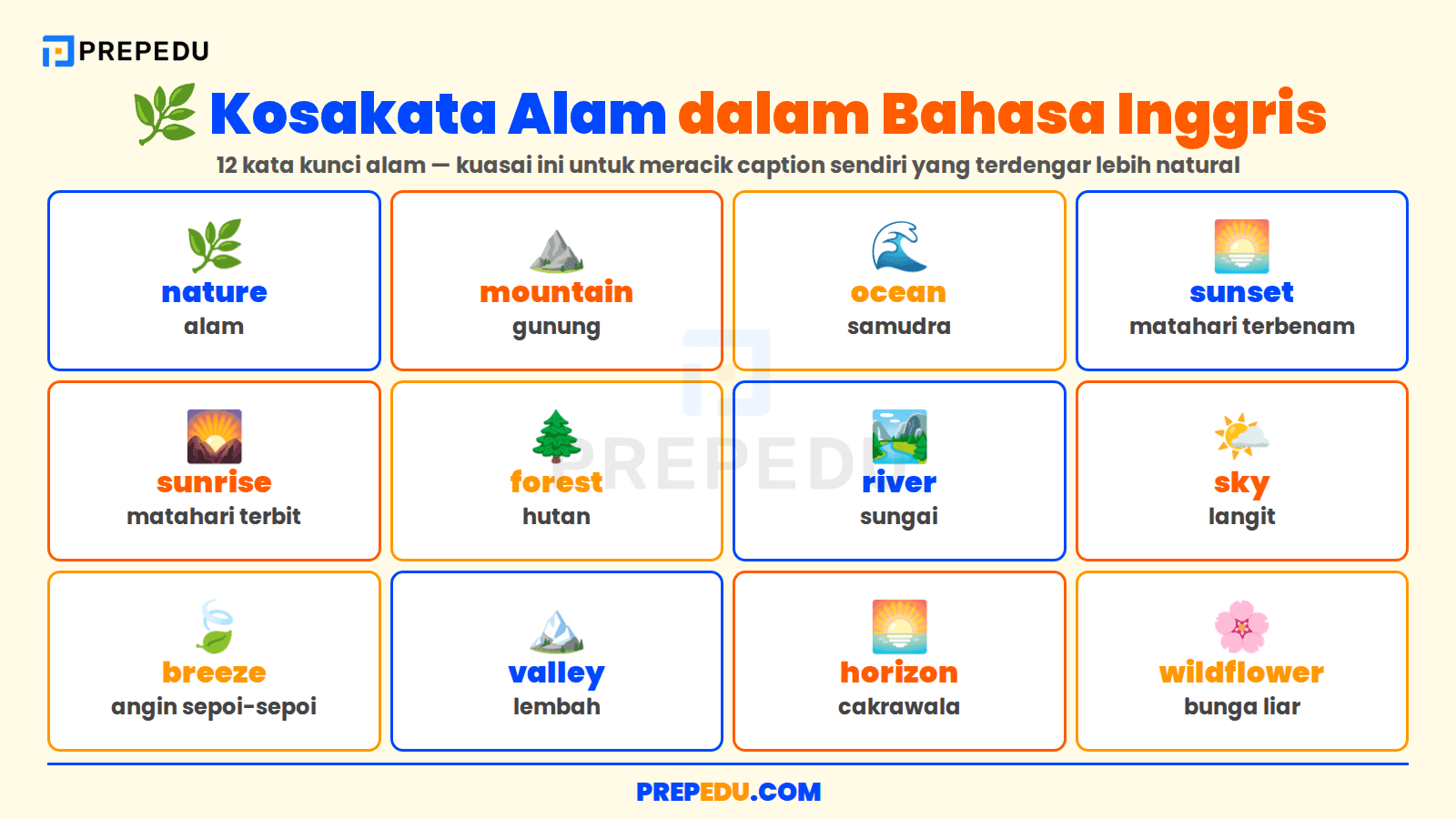 Kosakata Alam dalam Bahasa Inggris untuk Membuat Caption yang Menarik