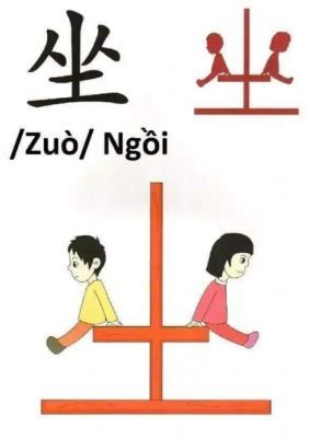 Cách viết chữ 坐