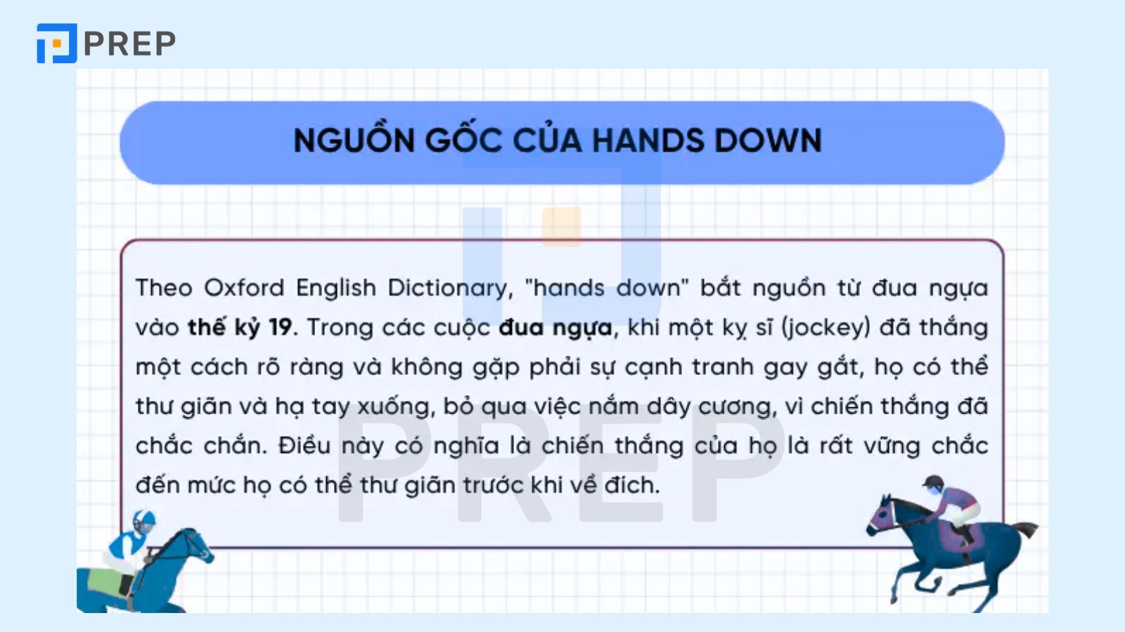 Nguồn gốc của cụm từ Hands down