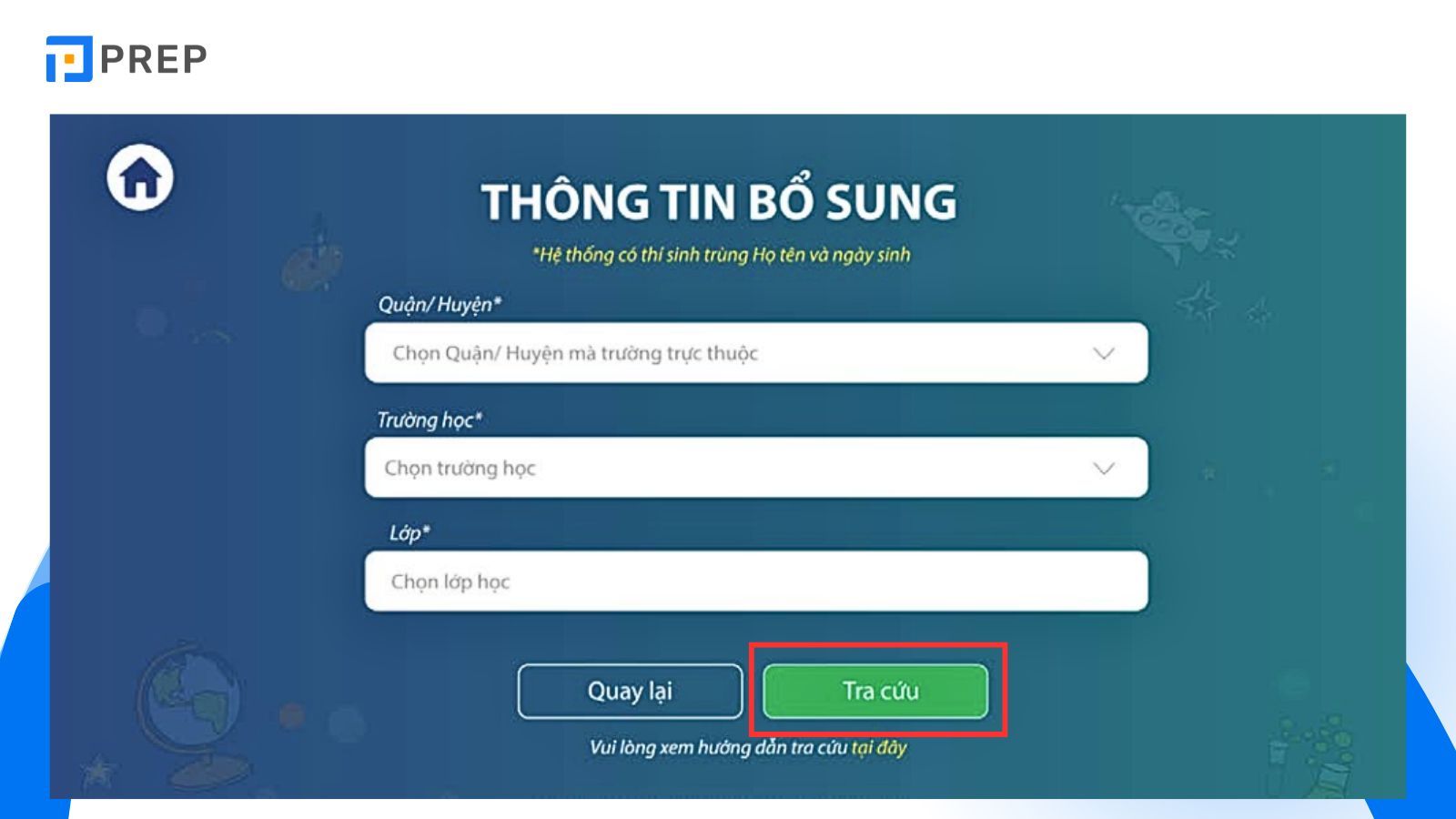 Nhập bổ sung thông tin