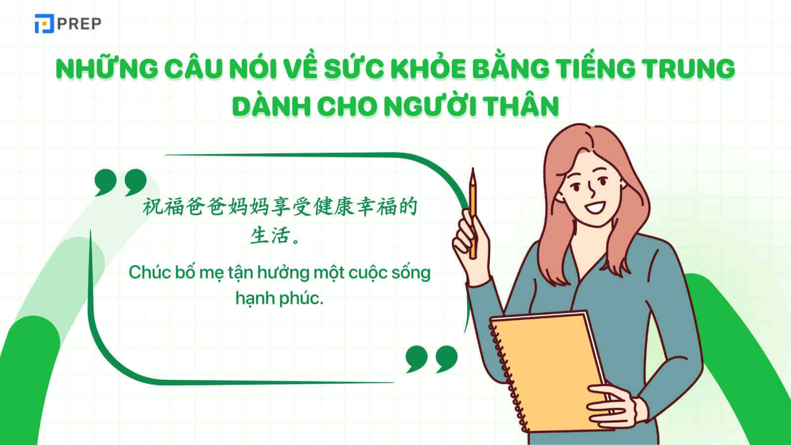 Những câu nói về sức khỏe bằng tiếng Trung cho người thân