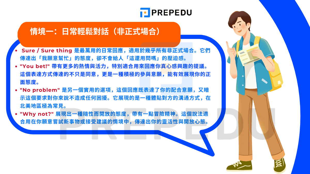 日常輕鬆對話（非正式場合）