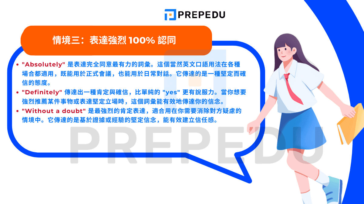 情境三：表達強烈 100% 認同