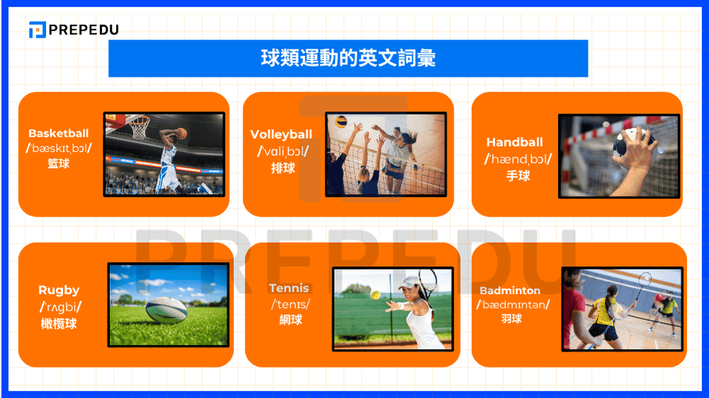 球類運動的英文詞彙