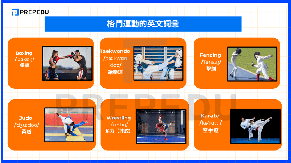 格鬥運動的英文詞彙