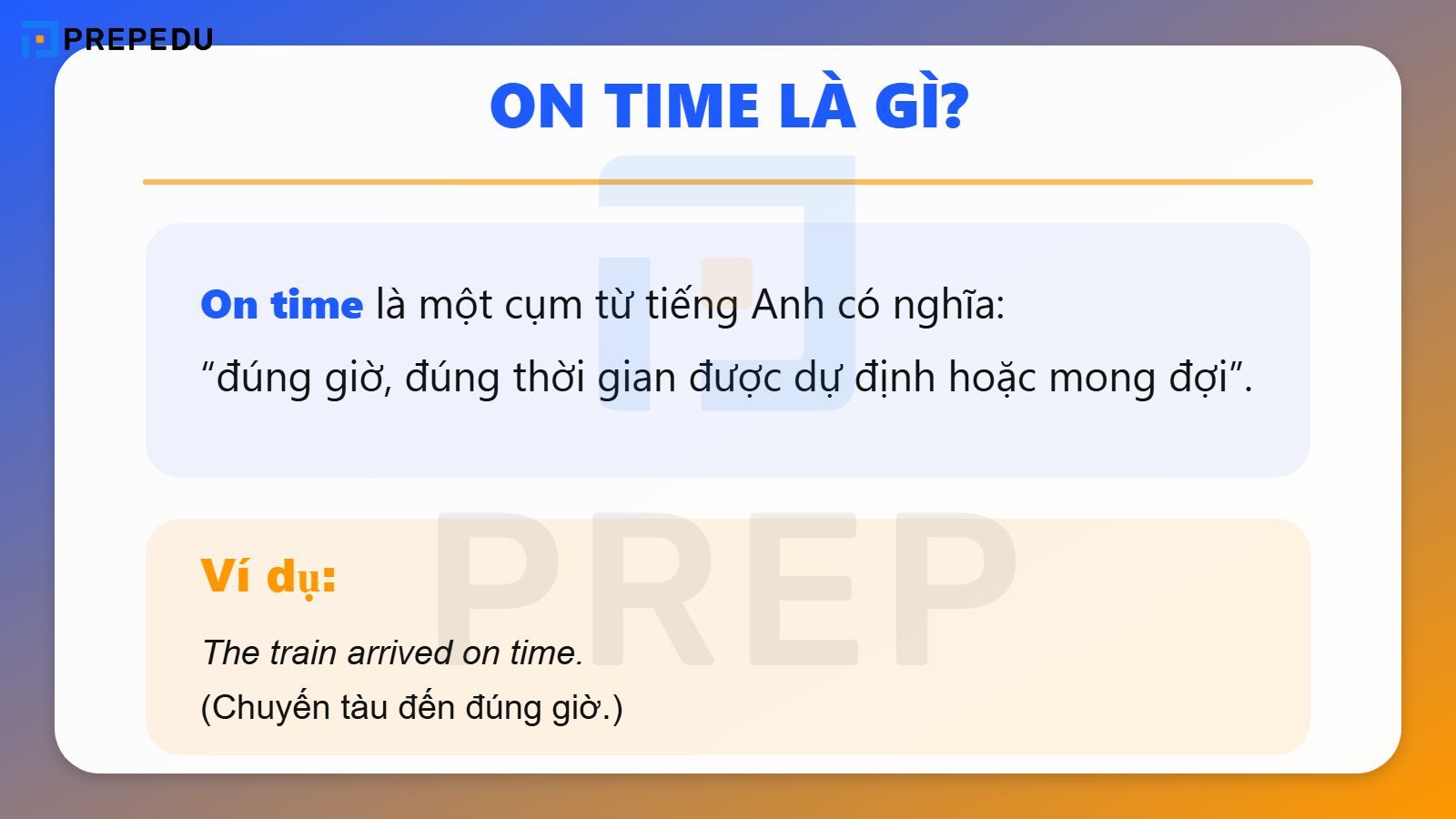 On time là gì?
