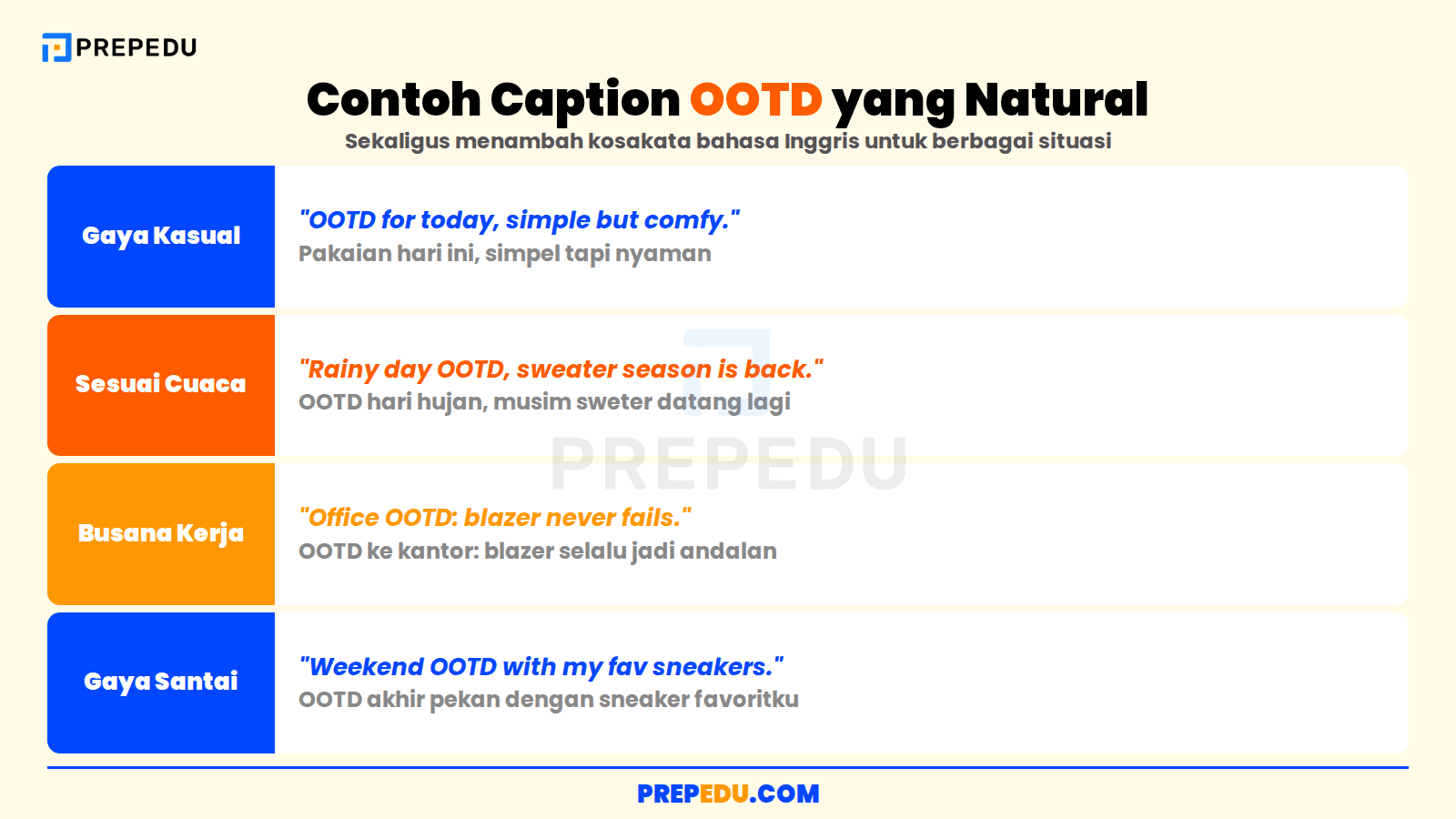 Contoh caption OOTD yang natural untuk berbagai situasi
