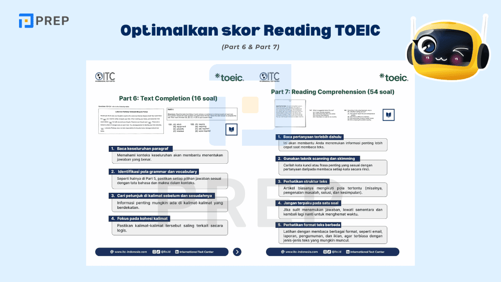 Strategi Efektif untuk Meningkatkan Skor Reading TOEIC Part 6, Part 7