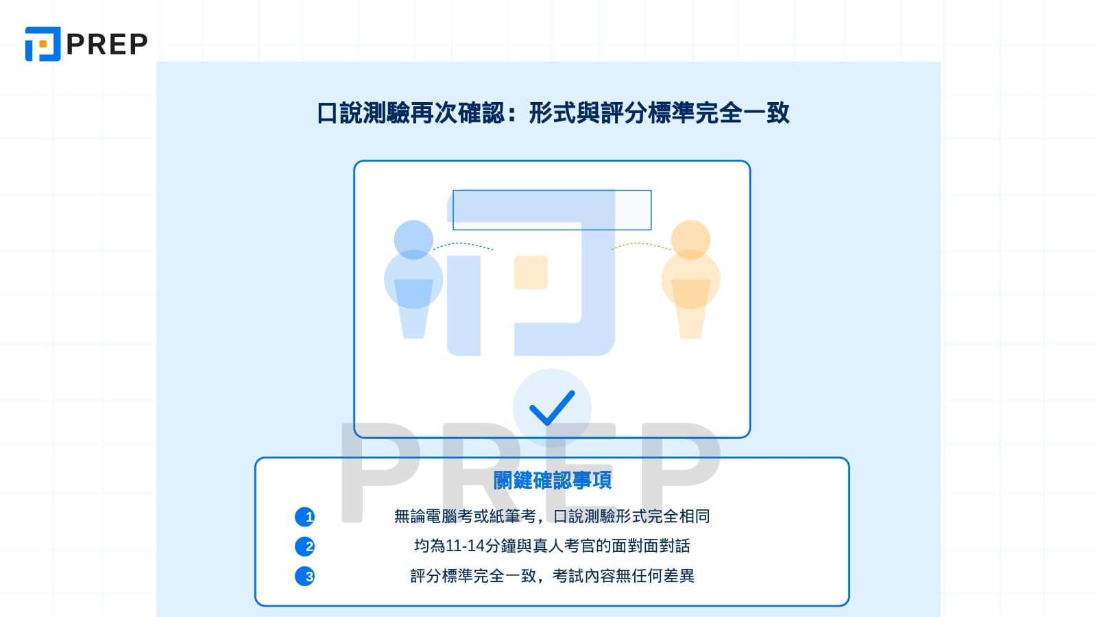口說測驗再次確認
