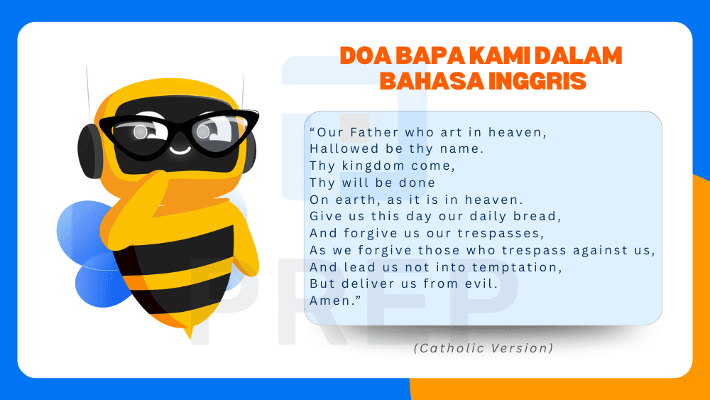 Doa Bapa Kami Katolik Bahasa Inggris