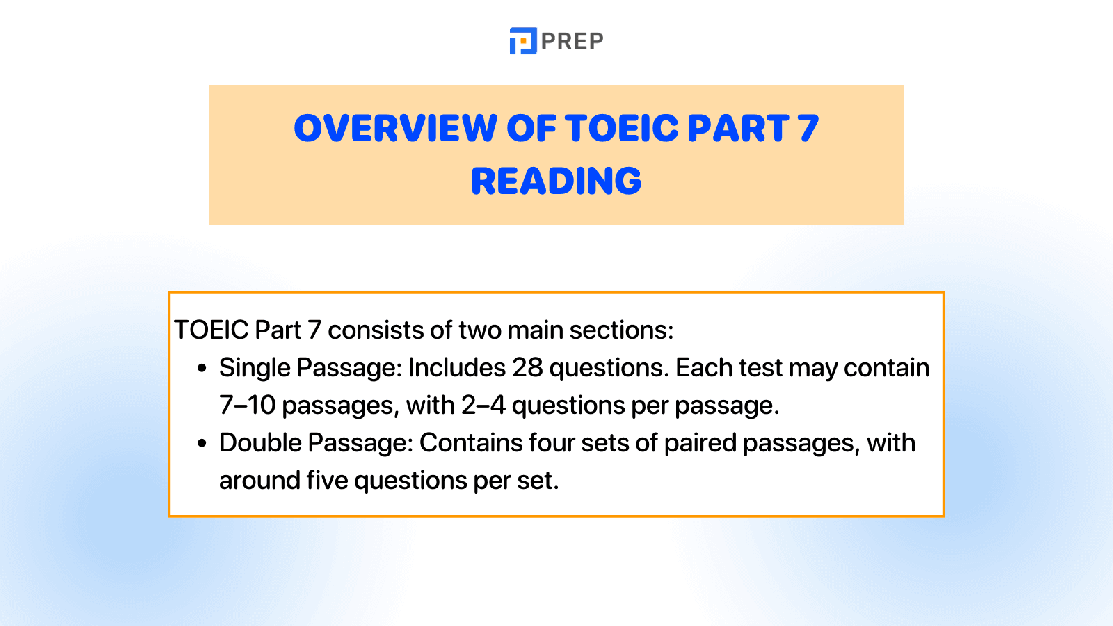 Overview of TOEIC Part 7 Reading