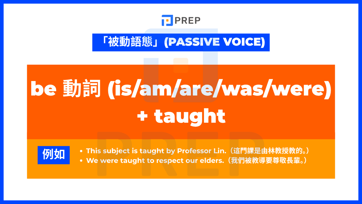 Teach 在過去分詞被動語態