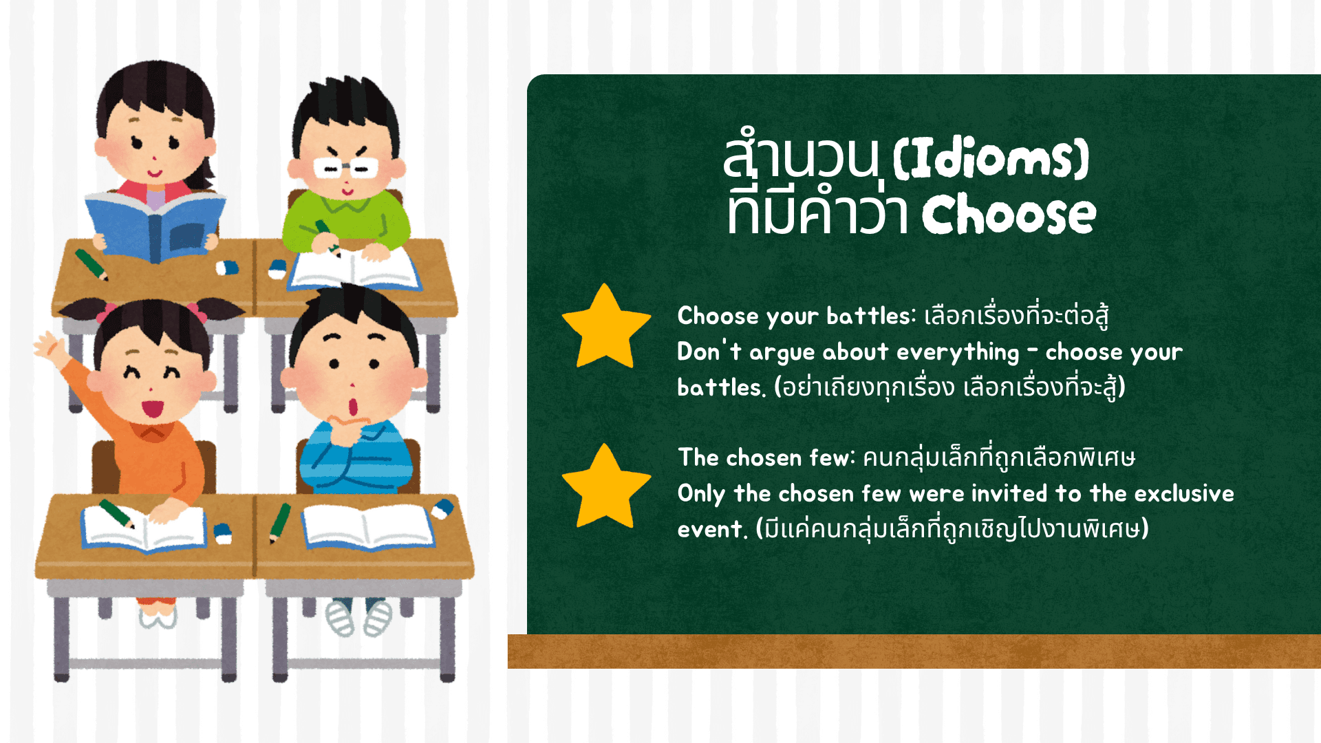กริยา 3 ช่องของ Choose พร้อมคำแปลและตัวอย่างประโยค