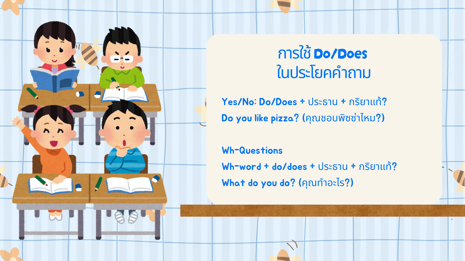 กริยา 3 ช่องของ Do พร้อมตัวอย่างการใช้ในประโยค