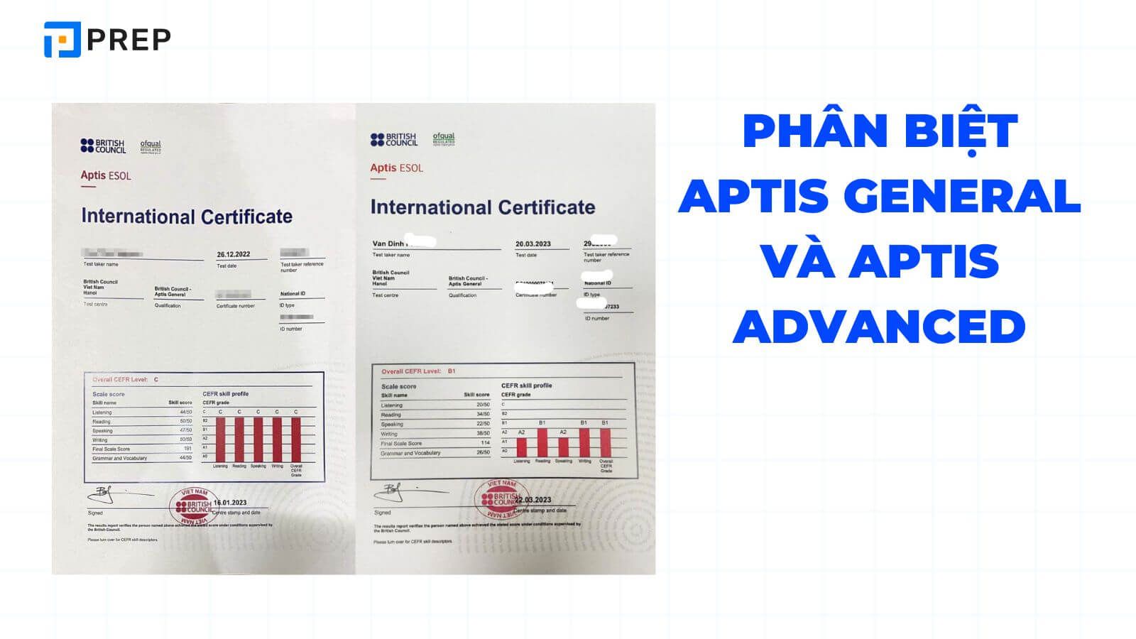 Phân biệt Aptis General và Aptis Advanced