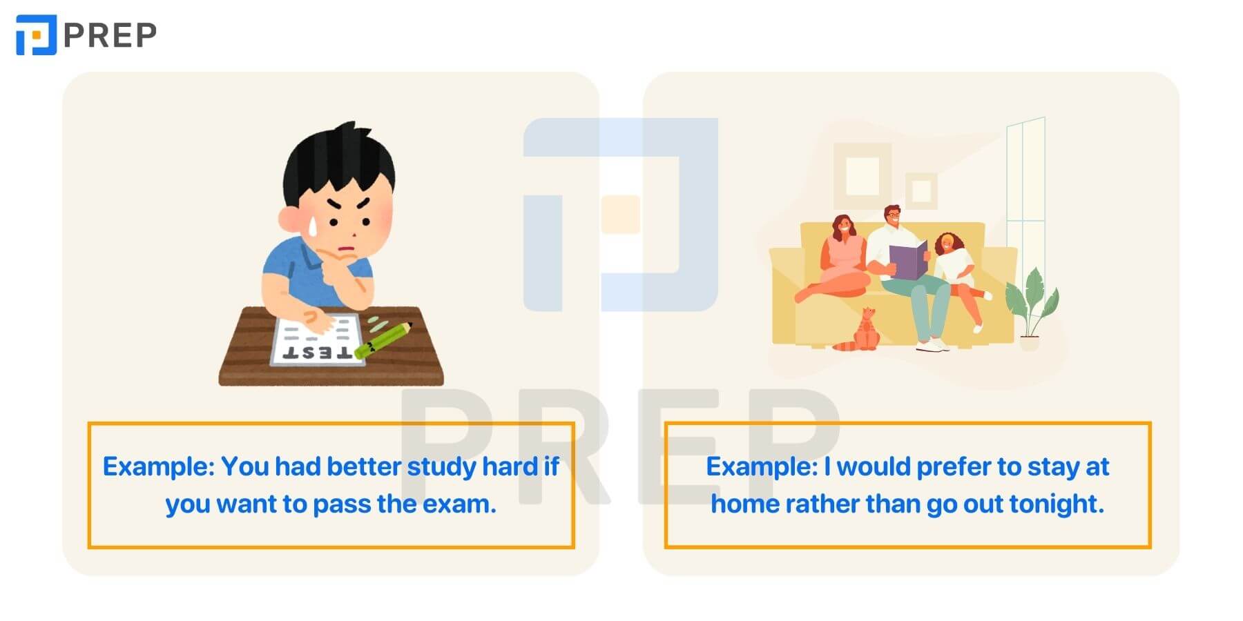 Phân biệt cấu trúc Had better với Would prefer