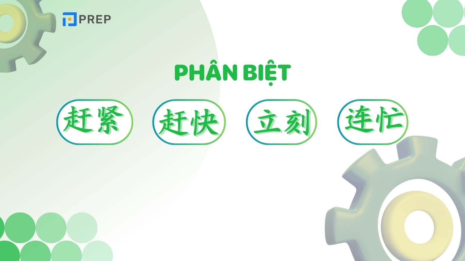 Phân biệt 赶紧, 赶快, 立刻 và 连忙