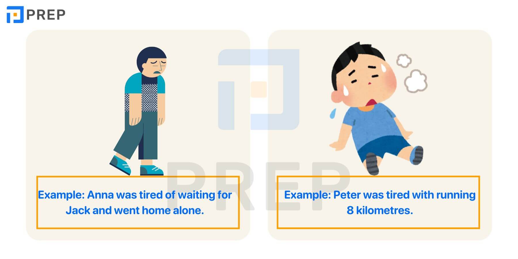 Phân biệt Tired of với Tired with