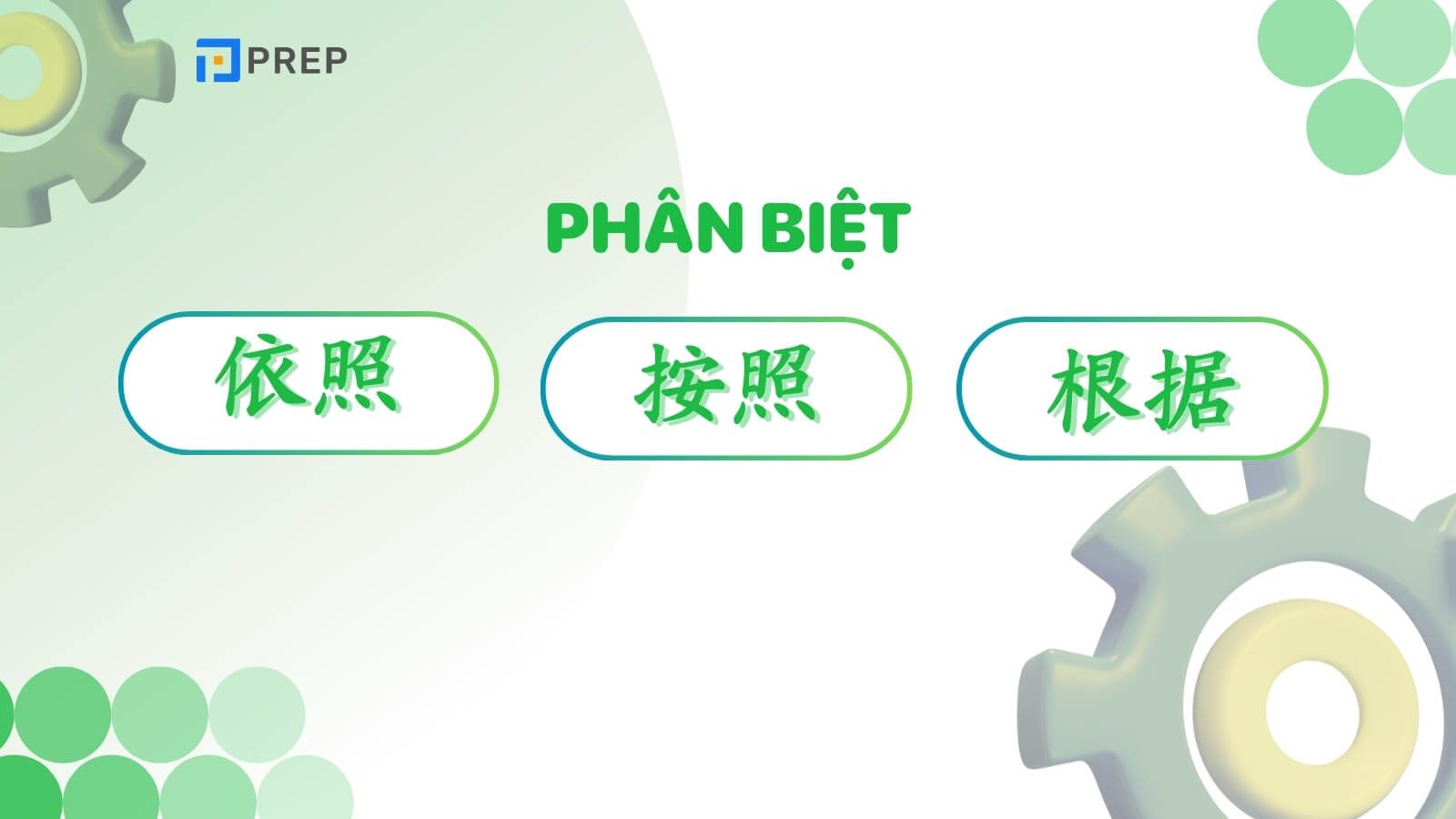 Phân biệt 依照, 按照 và 根据