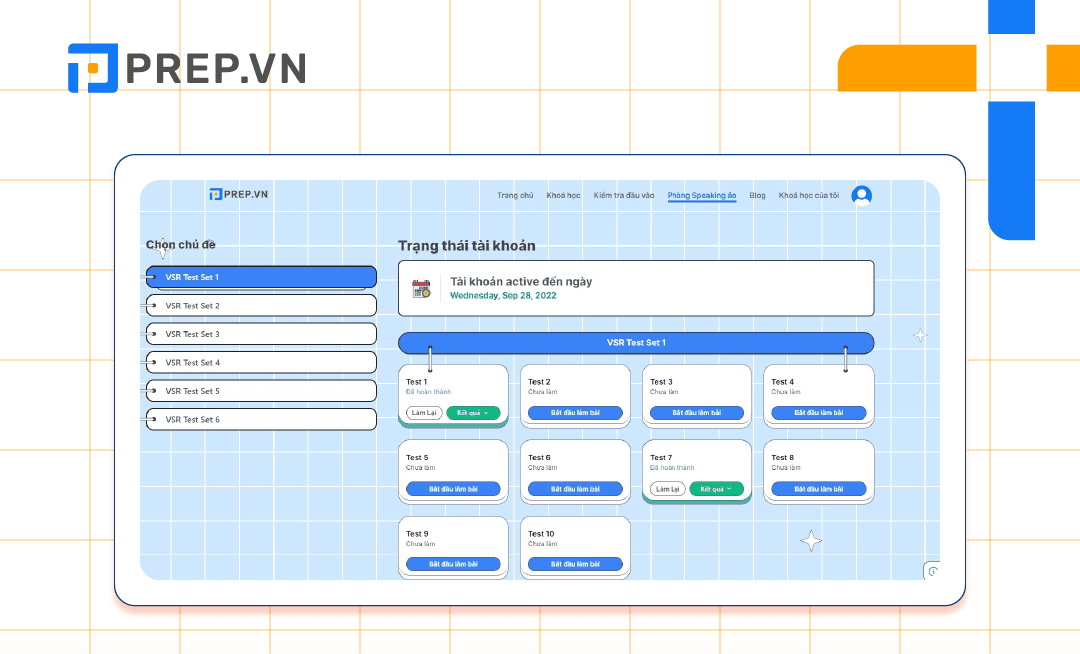 Luyện tập với phòng Speaking ảo của prepedu.com 30 phút mỗi ngày