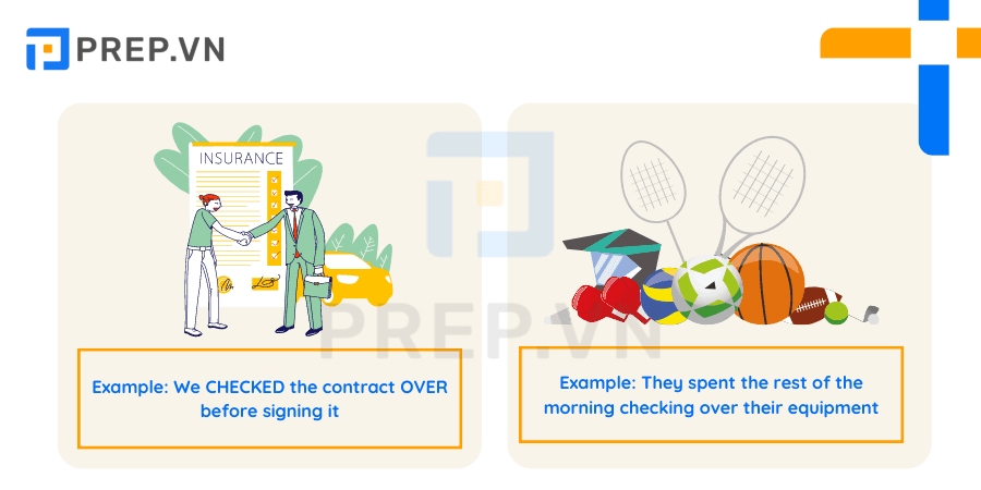 Phrasal verb Check over