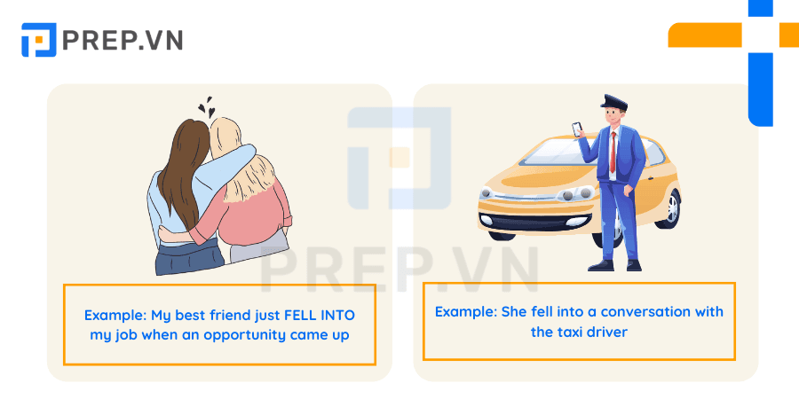 Phrasal verb Fall - Fall into
