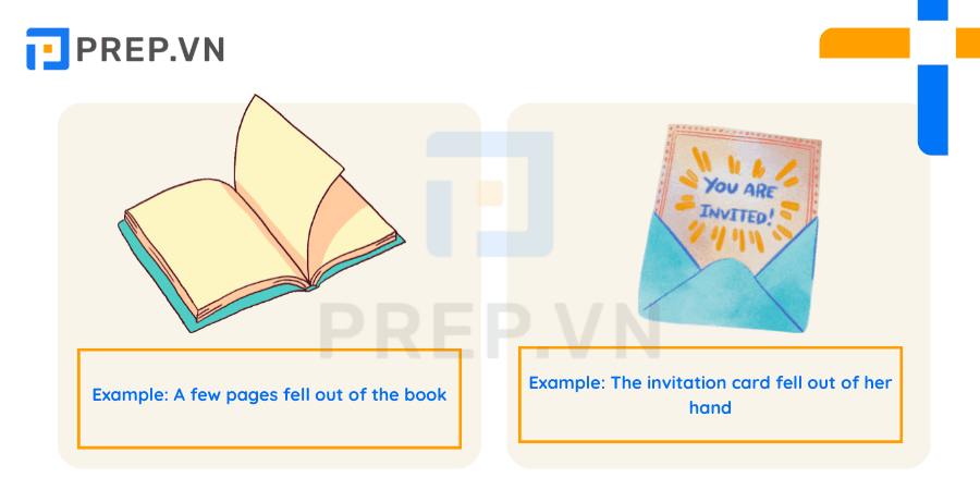 Phrasal verb Fall - Fall out of