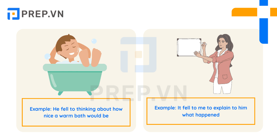 Phrasal verb Fall - Fall to