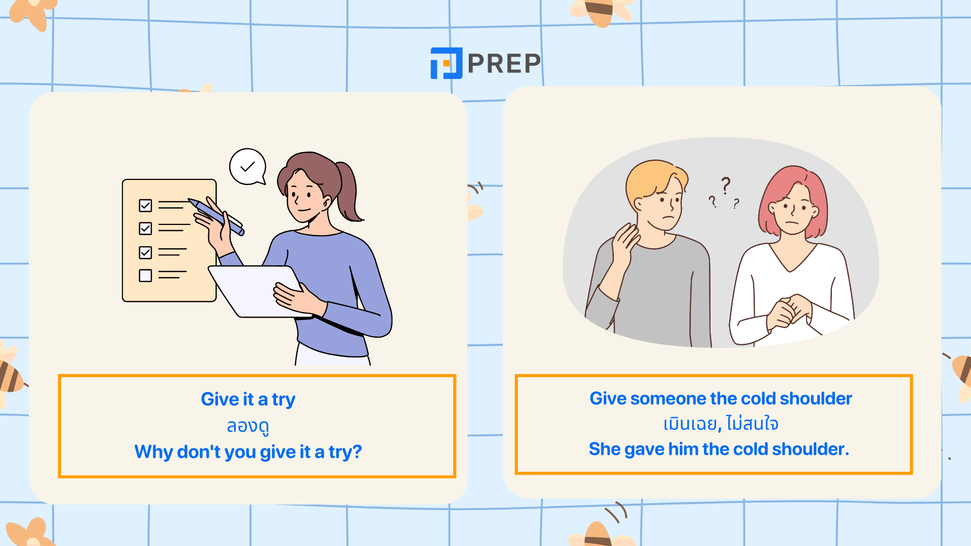 Phrasal Verbs Give รวมคำฮิตที่ใช้บ่อย พร้อมตัวอย่าง