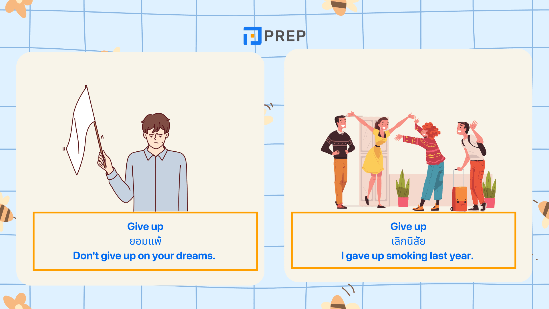 Phrasal Verbs Give รวมคำฮิตที่ใช้บ่อย พร้อมตัวอย่าง